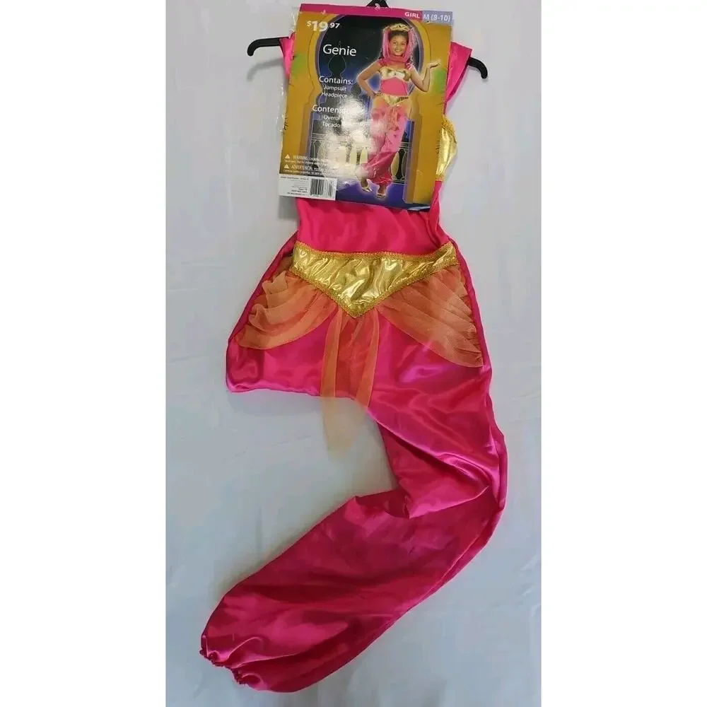 NWT Genie Girl Costume Size M (8-10) Pink And Gold‎